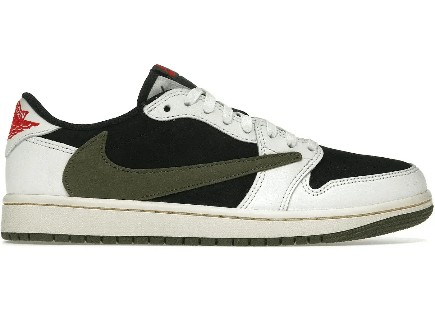 Nike Air Jordan 1 Low White Black Olive Green