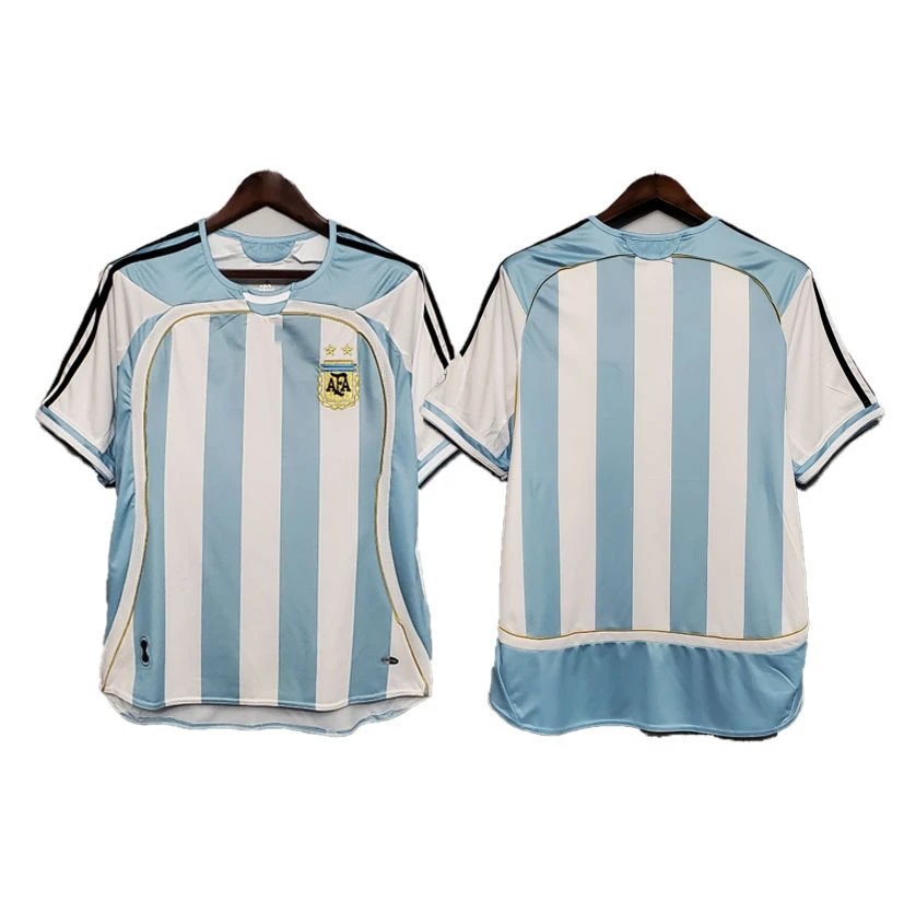 Argentina 2006 World Cup Messi Away Retro Vintage Soccer Futbol Jersey Shirt S 'MESSI 19'