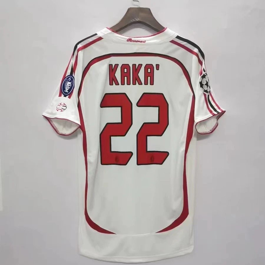 Kaka 2006 - 07 AC Milan Away White Retro Soccer Jersey Men's XL Short Sleeve 22