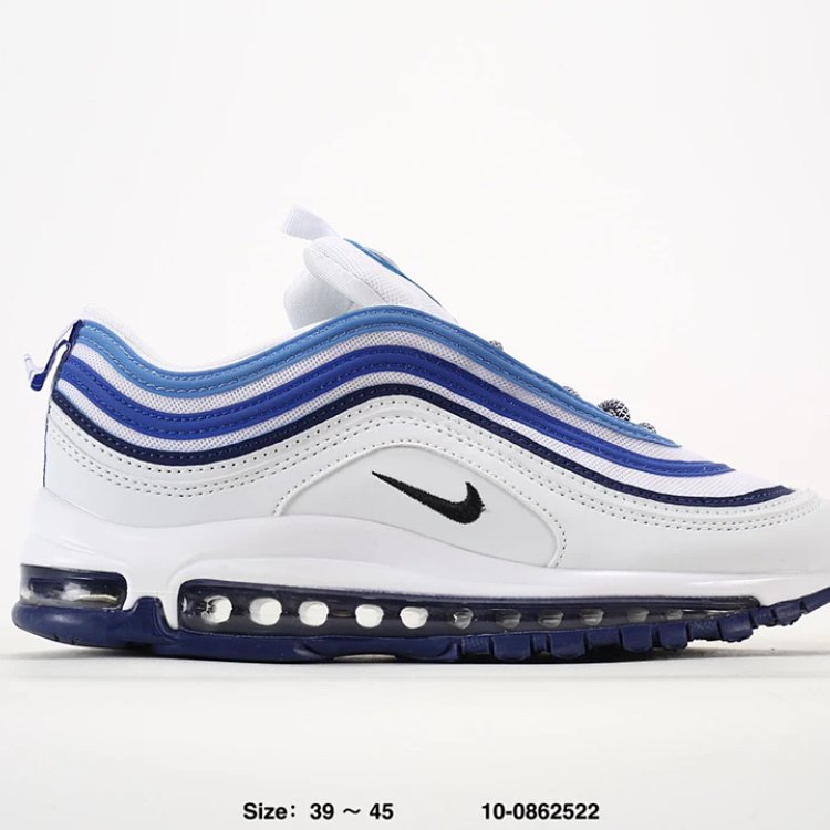 Nike Air Max 97 White and Blue Shoes