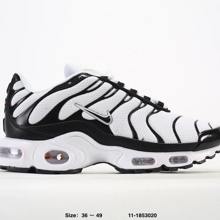 Nike Air Max Plus Black and White Shoes