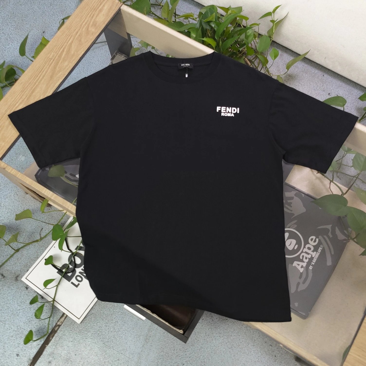 GALLERY DEPT 23ss new slogan BURIED ALIVE TEE printed gold glitter round neck T-shirt