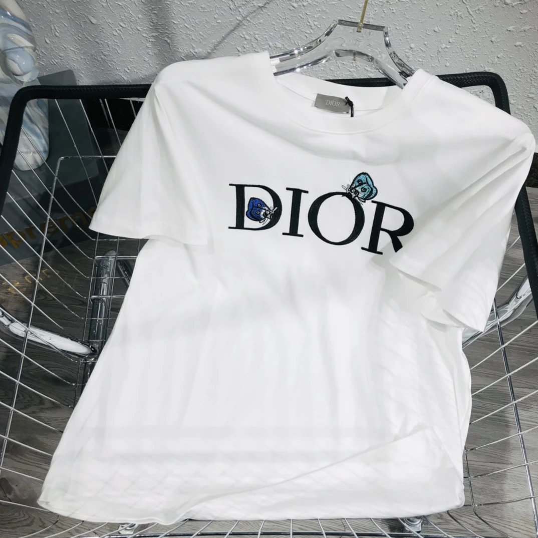 2025 LV official store synchronized new casual short-sleeve T-shirt, custom pure cotton fabric,S-XL