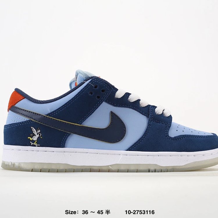 Nike Dunk Low Light Blue Navy Shoes