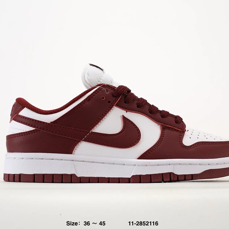 Nike Dunk Low Maroon White Shoes
