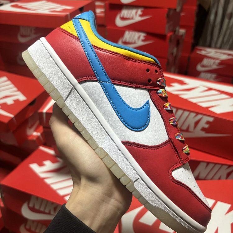 Nike Dunk Low Sneakers Red/Blue/Yellow Shoes