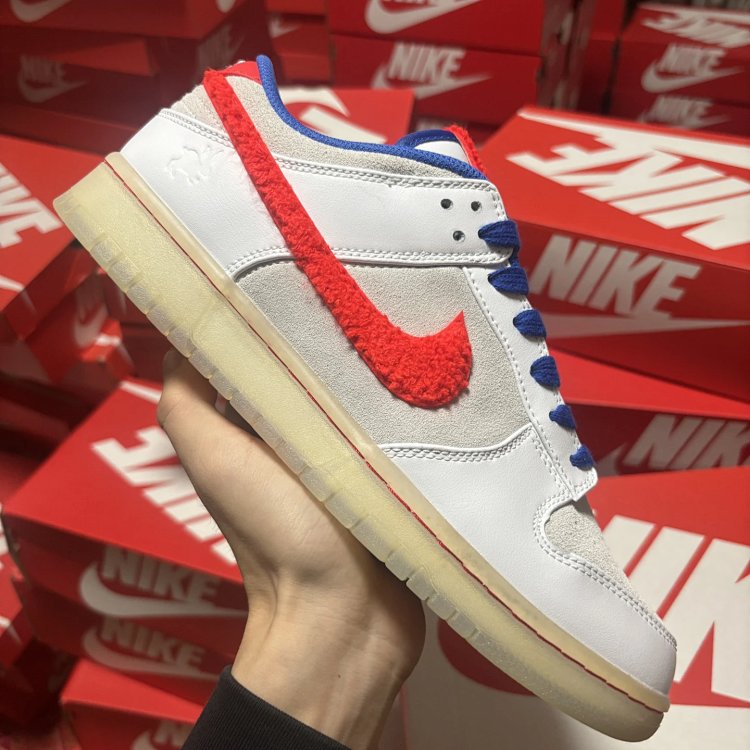 Nike Dunk Low White/Red/Blue Shoes