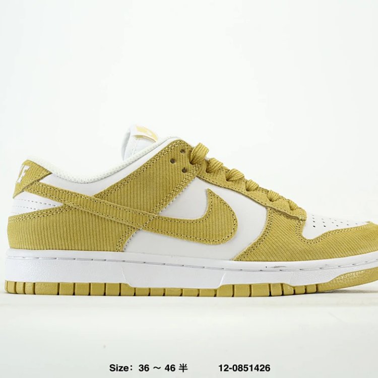 Nike Dunk Low Yellow White Shoes