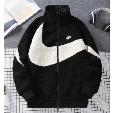 Nike Fleece Jacket Black/White Jackets