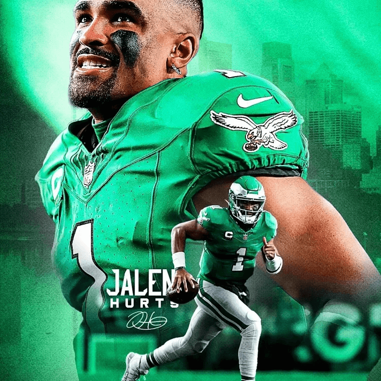 Nike Jalen Hurts Philadelphia Eagles Jersey Green