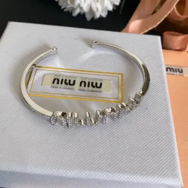 NIWU NIWU Silver Bangle Wave Pattern Jewelry