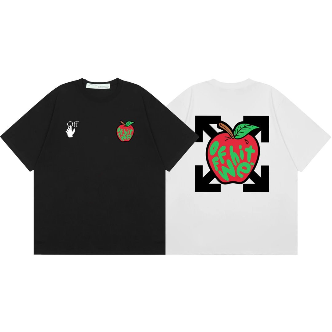 Off-White Apple Graphic T-Shirt Black and White