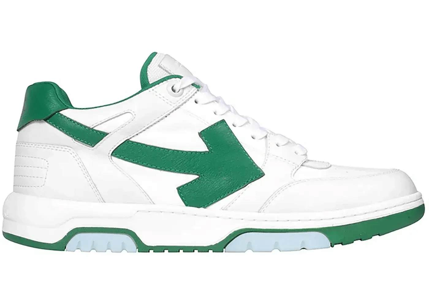 OFF-WHITE Out Of Office OOO Low Tops White Green
