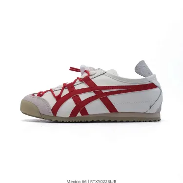 Onitsuka Tiger Mexico 66 White Red Shoes