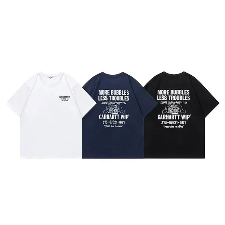 Carhartt WIP graphic-print cotton S/S Less Troubles Tee in black cod. 394856