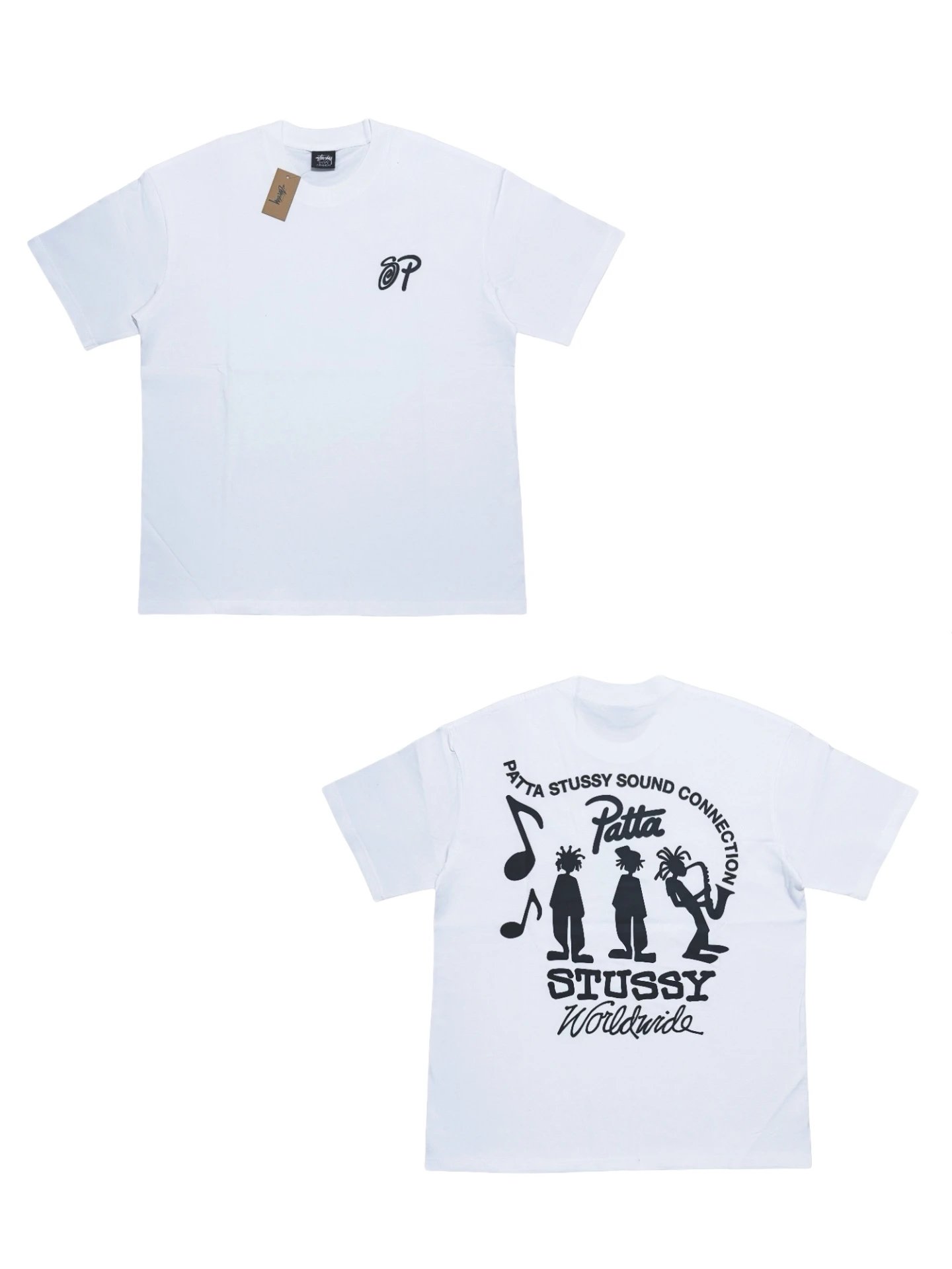 Patta x Stussy Sound Connection T-Shirt White