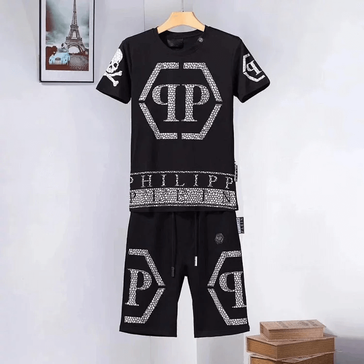 PHILIPP PLEIN PLATINUM CUT T-SHIRT, black, men's M/L