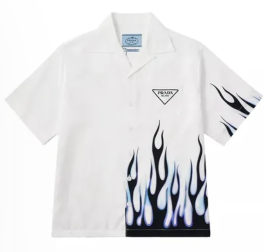 Prada Flame Shirt White T-Shirts