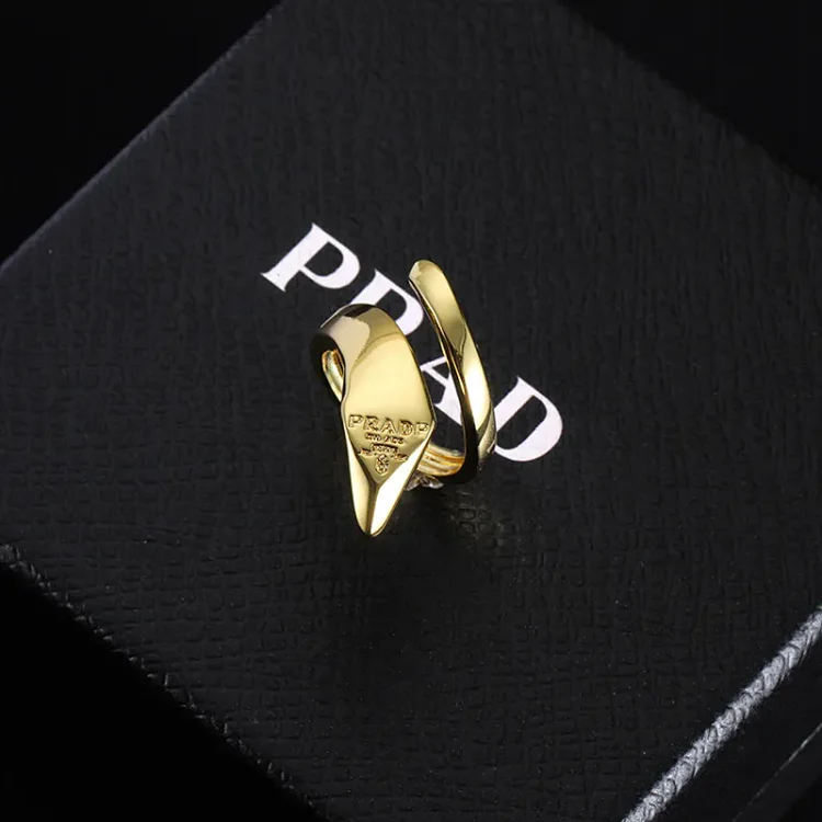 Prada Gold Wrap Ring Jewelry