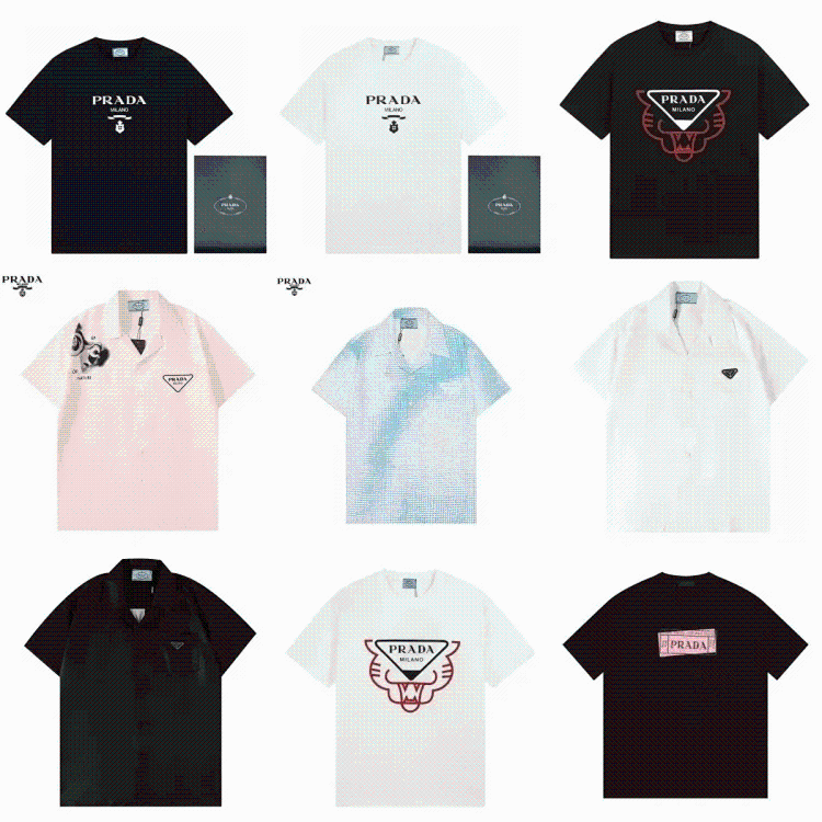 PradaT-ShirtCollectionBlackandWhite
