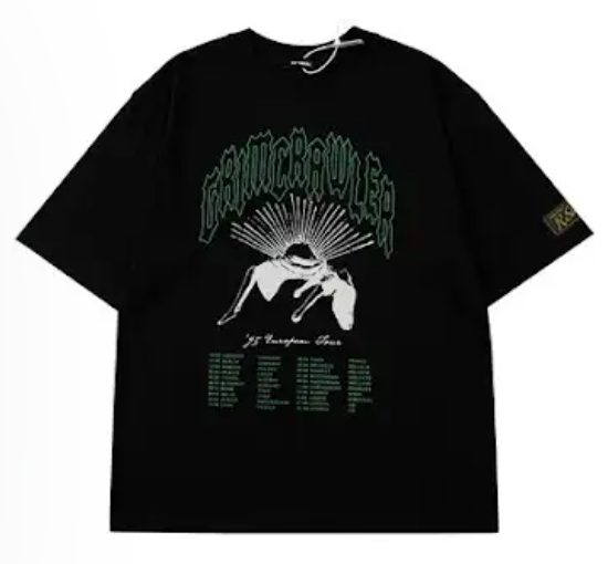 Raf Simons Letter Print Round Neck Short Sleeve T-Shirt