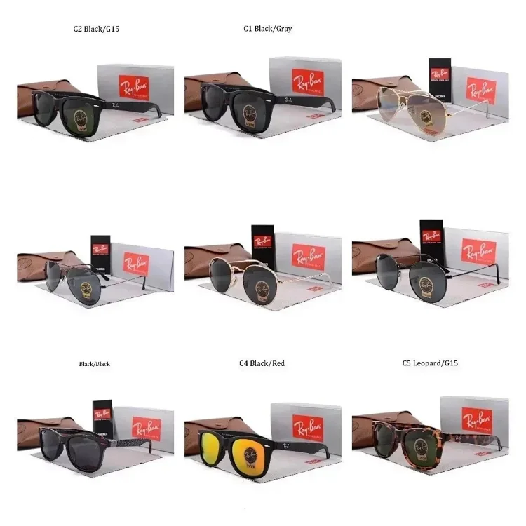 Ray-Ban Sunglasses Collection, Black/G15, Mise
