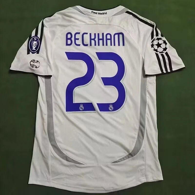 Real Madrid David Beckham #23 Football Jersey White