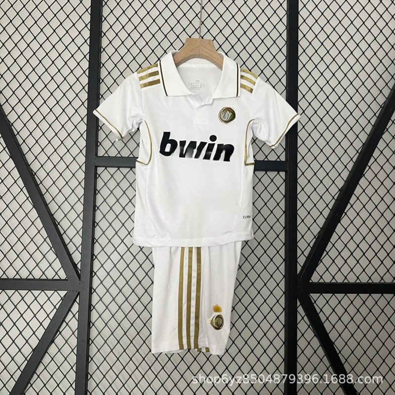 Real Madrid Kids Home Soccer Kit White