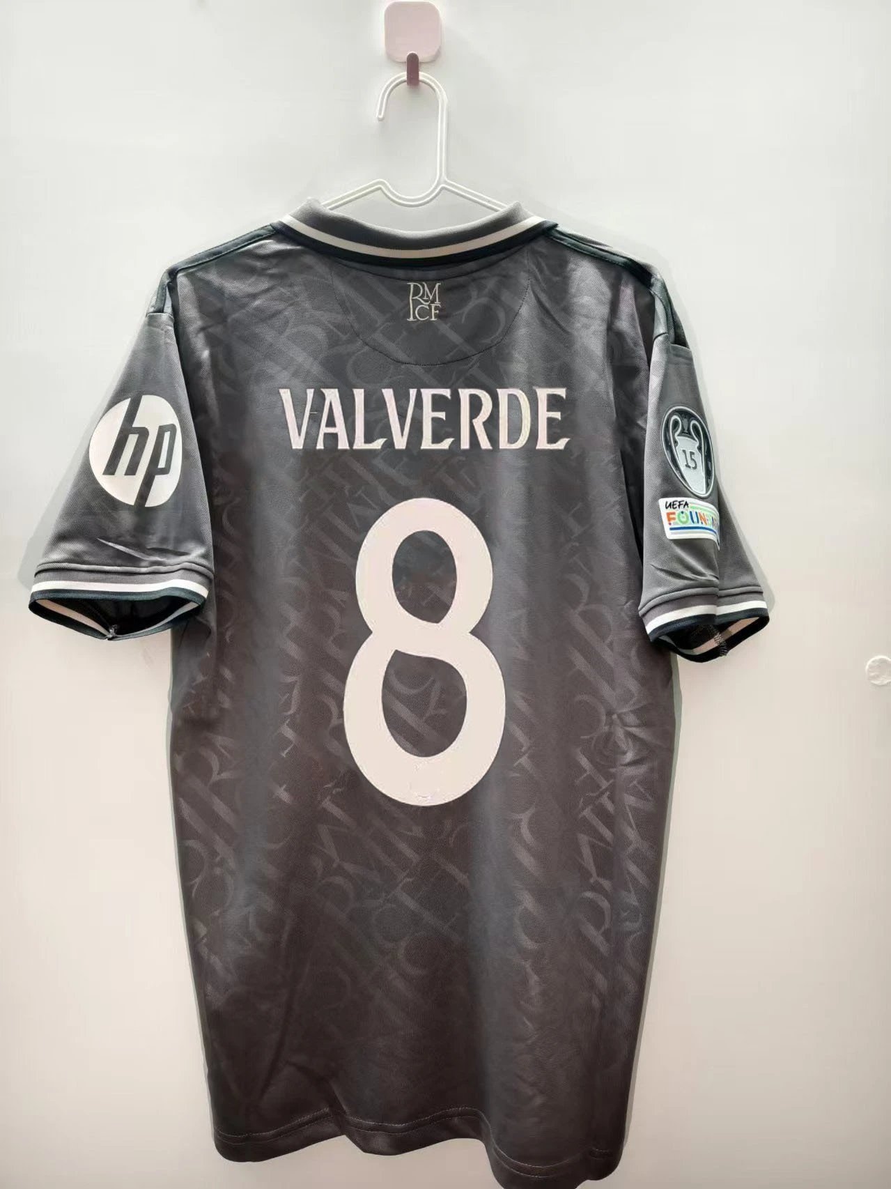 Real Madrid Valverde Away Jersey Dark Grey