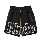 Rhude Logo Print Shorts Black Pants