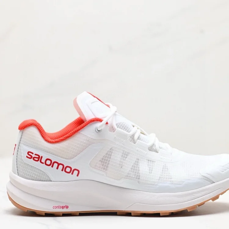Salomon Running Shoes White Red Shoes