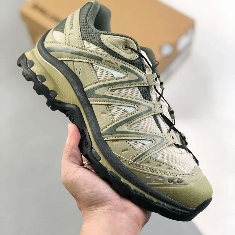 Salomon Sensifit Trail Running Shoe Beige Olive Shoes