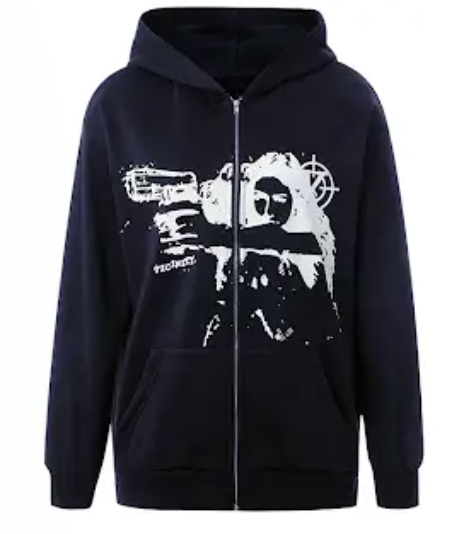 Smileven Graphic Black Hoodie