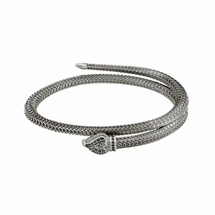 Snake Bracelet, Silver, Jewelry