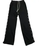 Snap Button Track Pants Black Pants