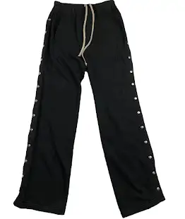 Snap Button Track Pants Black Pants
