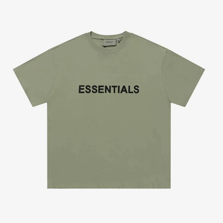 Short-sleeve T-shirt with 'ESSENTIALS' print in 6 colors