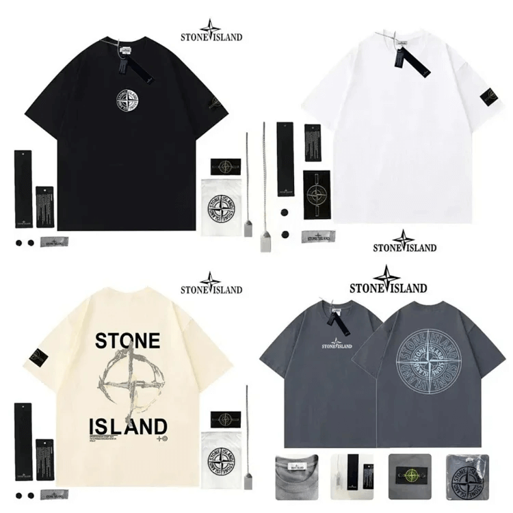 Stone Island Embroidered Badge Behind Large T-shirt