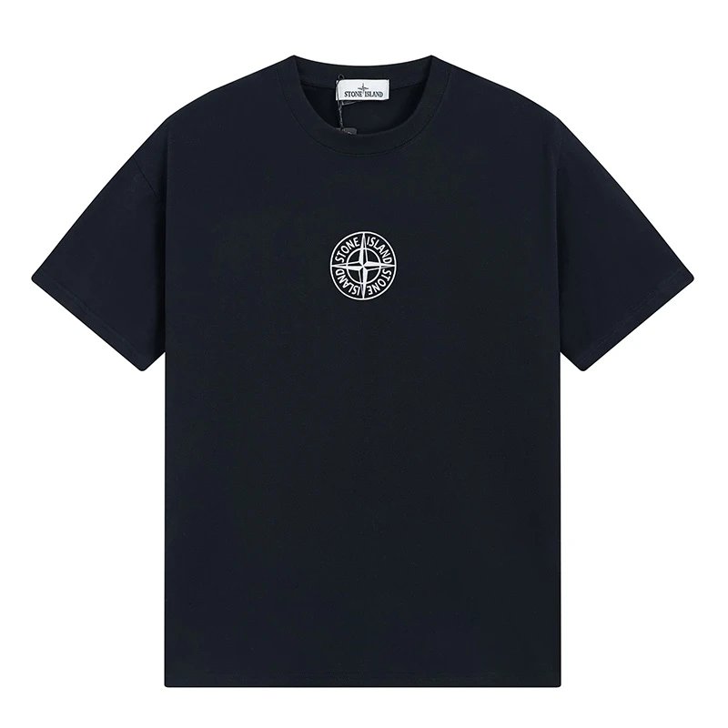 Stone Island T-Shirt with Compass Logo Navy