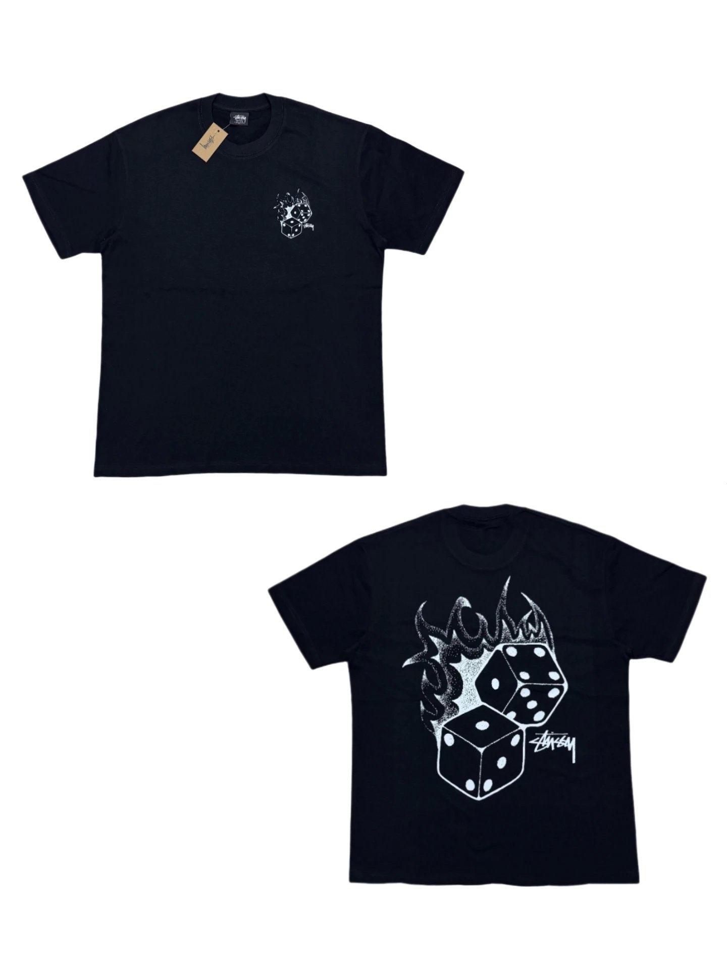 Stüssy Dice Graphic T-Shirt Black