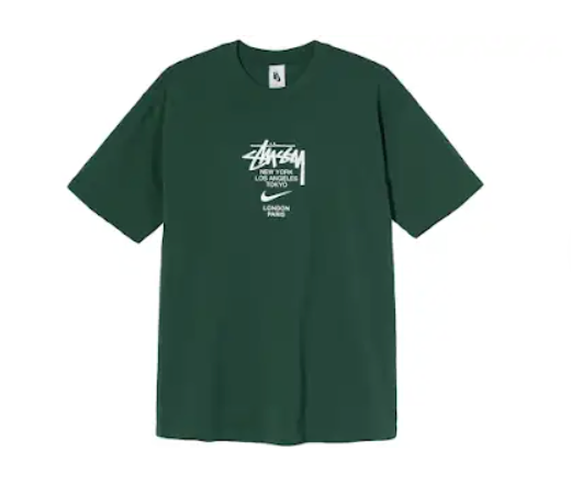 Stüssy Green Graphic T-Shirt