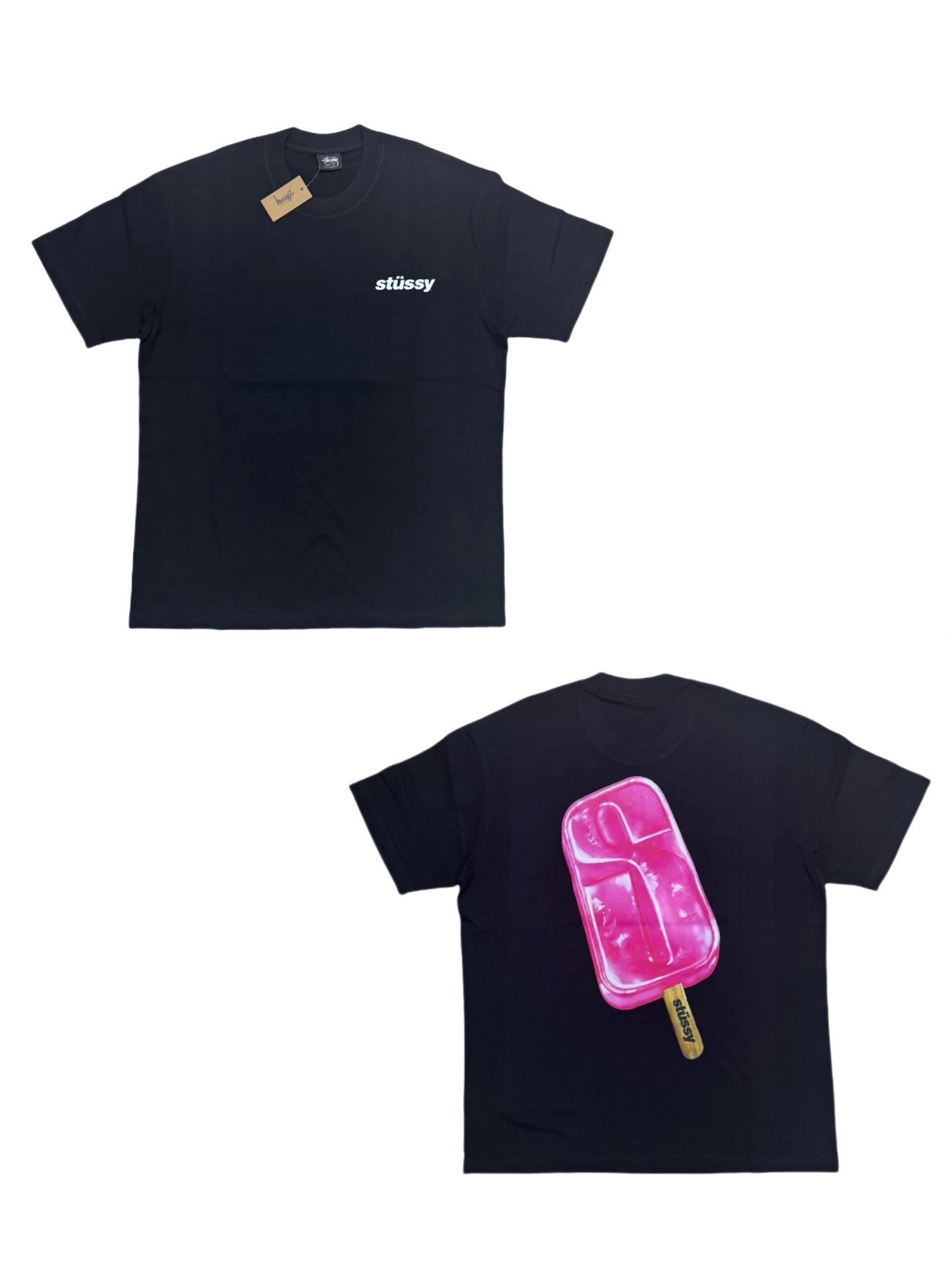 Stüssy Ice Cream Graphic Tee Black