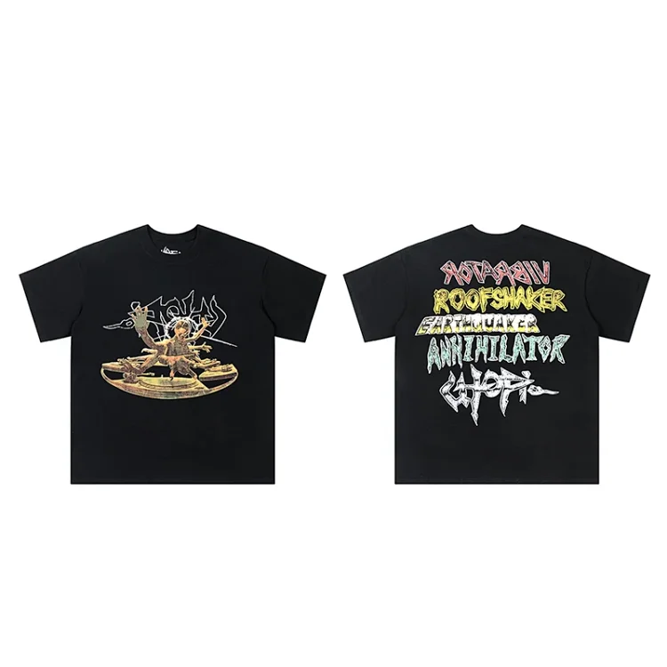 Travis Scott Cactus Jack x Utopia Tour DJ Tee in Blue with Grailed design