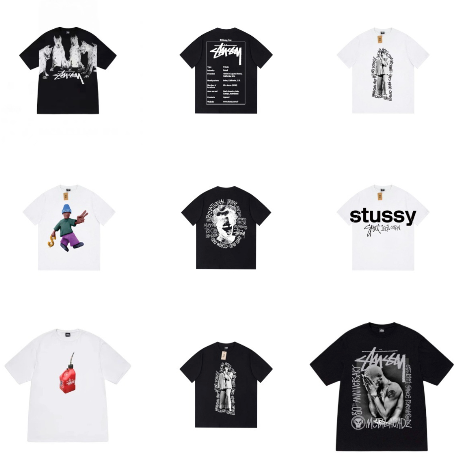 Stussy Graphic T-Shirt - Black/White