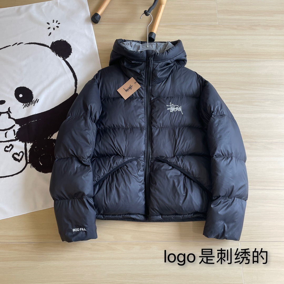 Stussy Puffer Jacket Black Jackets