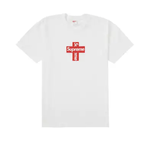 Supreme Cross Box Logo Tee White T-Shirts