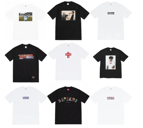 Supreme Graphic T-Shirt Black/White T-Shirts