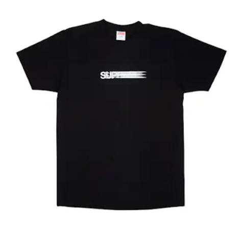 Supreme Motion Logo T-Shirt Black in T-Shirts