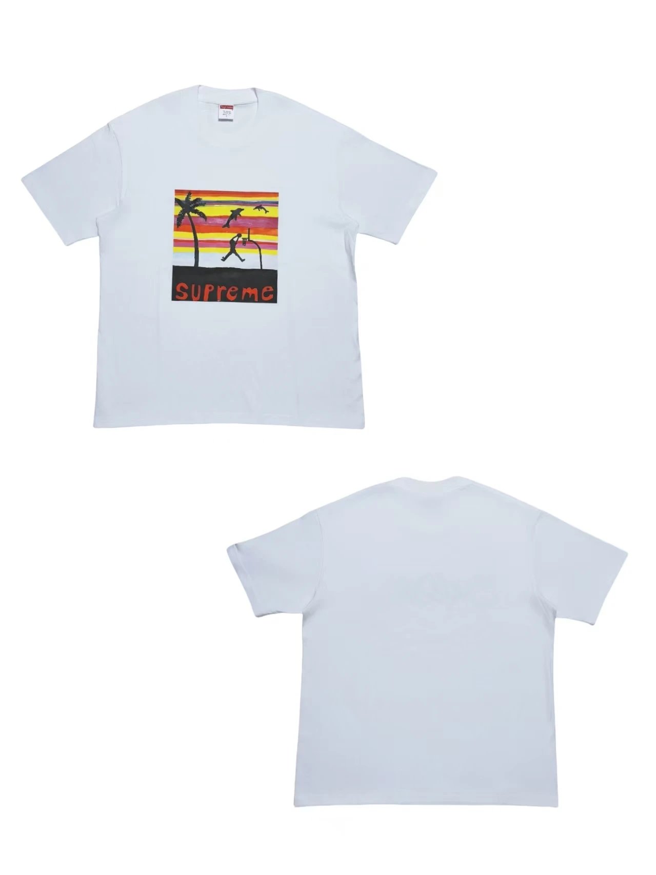 Supreme Skateboarding Sunset Tee White