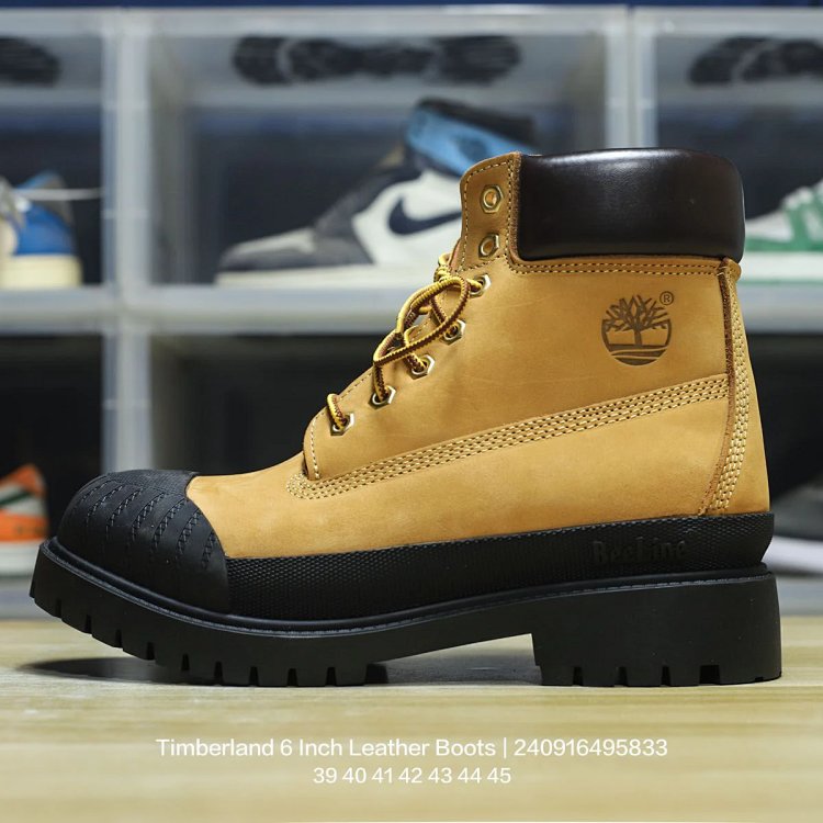 Timberland 6 Inch Leather Boots Mustard Shoes